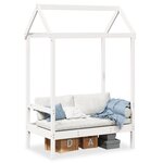 vidaXL Banc avec toit blanc 117 5x70x176 5 cm bois de pin massif