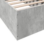 vidaXL Cadre de lit gris béton 75x190 cm bois d'ingénierie