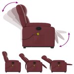 vidaXL Fauteuil inclinable de massage Rouge bordeaux Similicuir