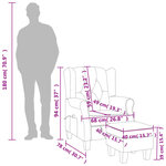 vidaXL Fauteuil de massage avec repose-pied Gris foncé Tissu