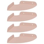 vidaXL Étagère flottante avec étagère 4 Pièces Rose 15 x 15 x 2 cm