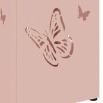 vidaXL Porte-parapluie Rose 15 5 x 15 5 x 49 cm Acier