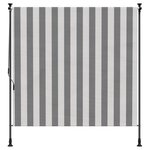 vidaXL Store Roulant Extérieur Anthracite et blanc 100 x 270 cm