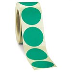 Pastille adhésive amovible en rouleau vert 40 mm (lot de 500)