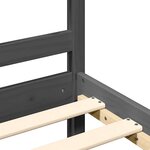 vidaXL Cadre de lit sans matelas gris 200x200 cm bois massif de pin