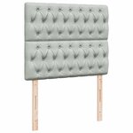 vidaXL Sommier à lattes de lit et matelas Gris clair 120x200cm Velours