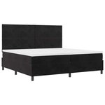 vidaXL Lit à ressorts avec matelas Noir 200 x 200 cm Velours