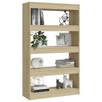 vidaXL Bibliothèque/Séparateur de pièce Chêne sonoma bois d'ingénierie