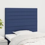 vidaXL Têtes de lit 2 Pièces Bleu 80x5x78/88 cm Tissu