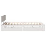 vidaXL Cadre de lit avec tiroirs sans matelas blanc 120x200 cm