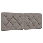 vidaXL Cadre de lit avec LED sans matelas taupe 120x200 cm tissu