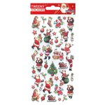 Stickers mousse 3d - pères noël