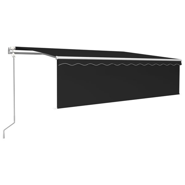 vidaXL Auvent rétractable automatique avec store 5x3 m Anthracite