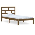 vidaXL Cadre de lit Marron miel Bois de pin massif 100x200 cm