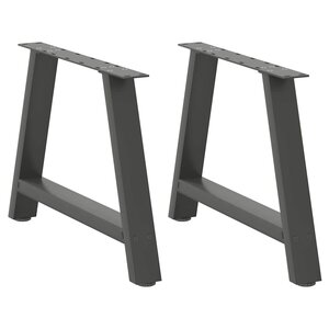 vidaXL Pieds de table basse en forme de A 2 pièces Anthracite 60 x (42-43) cm Acier