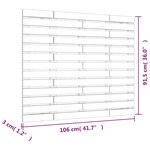vidaXL Tête de lit murale Blanc 106x3x91 5 cm Bois massif de pin