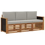 vidaXL Ensembles de canapés 3 pc Bois d'Acacia Massif