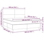 vidaXL Sommier à lattes de lit avec matelas Crème 180x200 cm Tissu