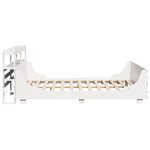 vidaXL Cadre de lit sans matelas blanc 140x190 cm bois de pin massif