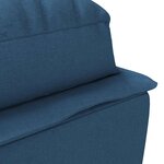 vidaXL Chaise longue de massage avec coussins bleu tissu