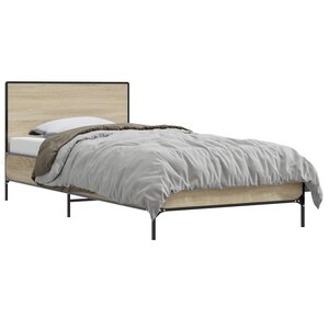 vidaXL Cadre de lit avec tête de lit Chêne Sonoma 80 x 200 cm