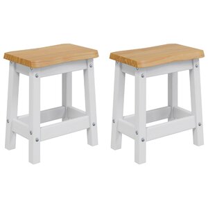 VidaXL Tabouret de bar EKAI 2 Pièces Blanc 40 x 29 x 45 5 cm