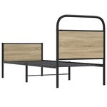 vidaXL Cadre de lit sans matelas 75x190cm chêne sonoma bois ingénierie
