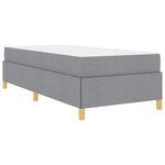 vidaXL Cadre de lit avec matelas Gris clair 90 x 200 cm tissu