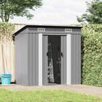 vidaXL Abri de jardin Métal Gris