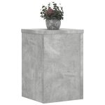 vidaXL Supports pour plantes 2 Pièces gris béton bois d'ingénierie