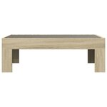 vidaXL Table basse avec LED infini chêne sonoma 90x50x30 cm