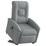 vidaXL Fauteuil inclinable électrique gris clair tissu