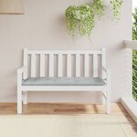 vidaXL Coussin de banc de jardin gris clair mélangé 120x50x7 cm tissu