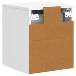 vidaXL Cabinet de chevet mural 2 pc Blanc brillant 33 x 34 5 x 40 cm