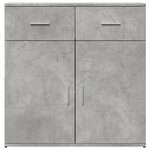 vidaXL Buffets 2 Pièces gris béton 79x38x80 cm bois d'ingénierie