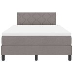 vidaXL Lit à ressorts avec matelas Taupe 120 x 190 cm tissu
