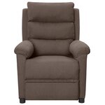 vidaXL Fauteuil inclinable électrique Taupe Tissu