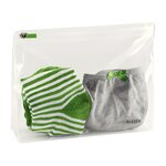 Sachet de 2 pochettes enveloppe à zip traveller pvc 2/10e  format m transparent leitz