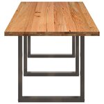 vidaXL Table à manger marron clair bois de chêne massif rectangulaire