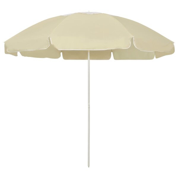 vidaXL Parasol de plage jaune sable 240 cm