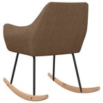 vidaXL Chaise à bascule Marron Tissu