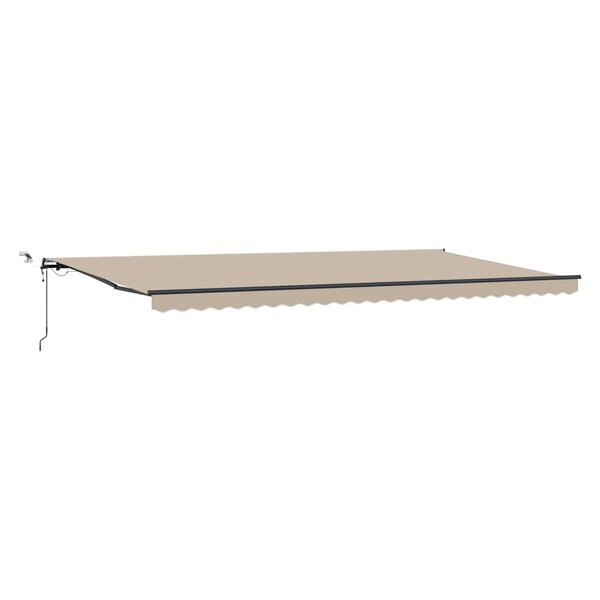 vidaXL Auvent Rétractable with Beige 600 × 350 cm tissu
