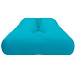 vidaXL Coussin de palette turquoise 120x40x12 cm tissu