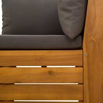 vidaXL Canapé d'angle de jardin Bois d'Acacia Massif Marron
