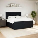 vidaXL Sommier à lattes de lit et matelas Noir 200x200 cm Velours