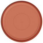 vidaXL Plateau à fleurs rond 24 Pièces Rouge brique Ø 27 x 2 5 cm