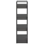 vidaXL Bibliothèque/Séparateur de pièce Gris 60x35x125 cm Bois massif