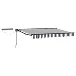 vidaXL Auvent rétractable électrique Anthracite et blanc 2 5 x 2 m