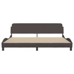 vidaXL Cadre de lit sans matelas marron foncé 200x200 cm tissu