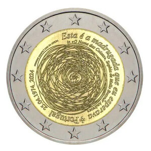 2 euros commémoratif Portugal 2024 - Révolution des illets.